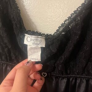 Cinema Etoile Black Lace Chemise